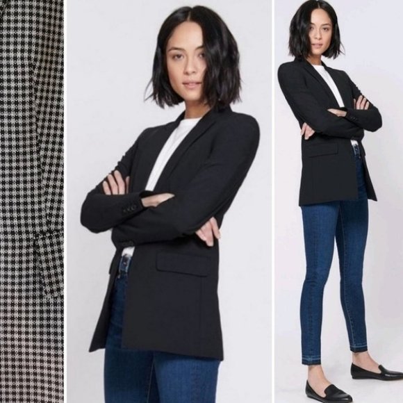 VERONICA BEARD LONG & LEAN Houndstooth DICKEY JACKET Size 8 - Picture 2 of 15